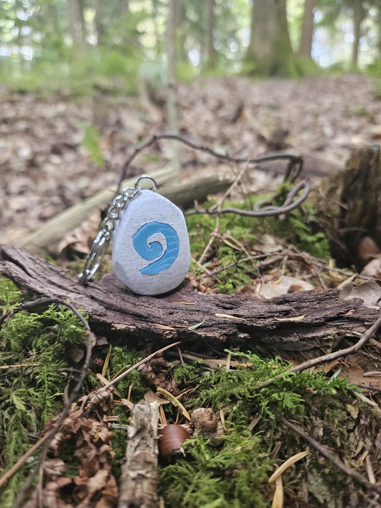 Glowing Hearthstone Keychain | World of Warcraft Inspired Backpack Charm/Keyring