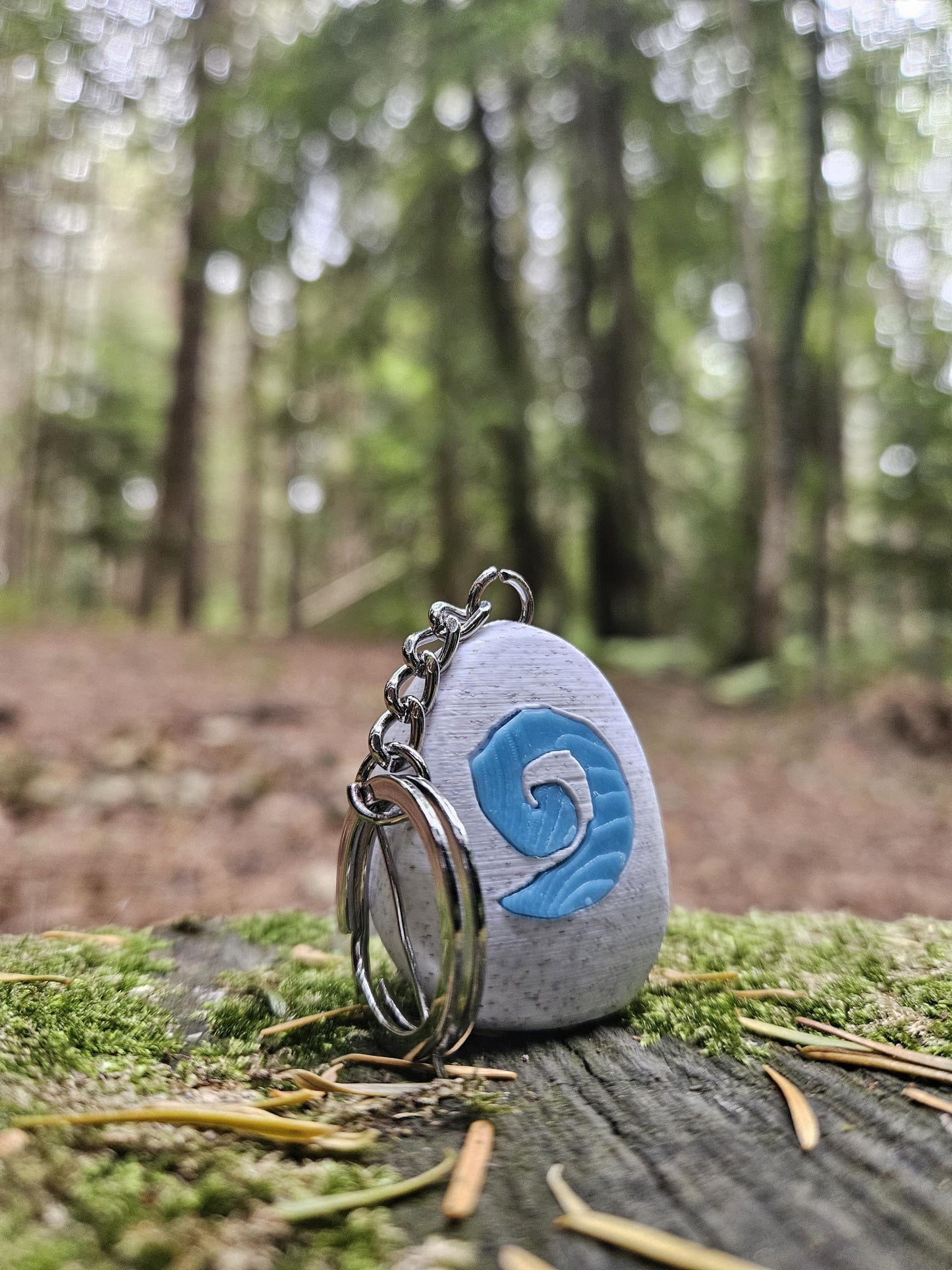 Glowing Hearthstone Keychain | World of Warcraft Inspired Backpack Charm/Keyring