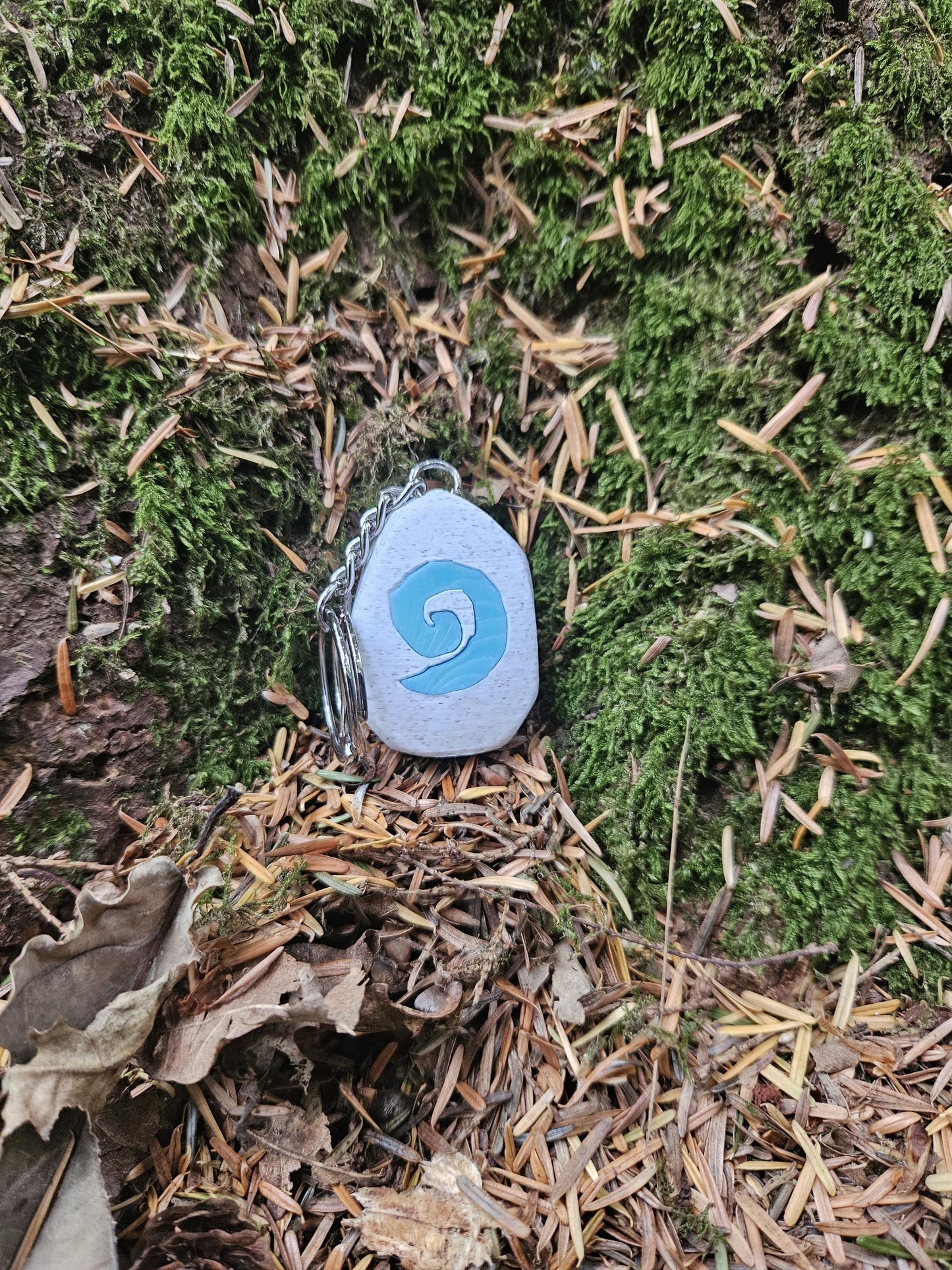 Glowing Hearthstone Keychain | World of Warcraft Inspired Backpack Charm/Keyring