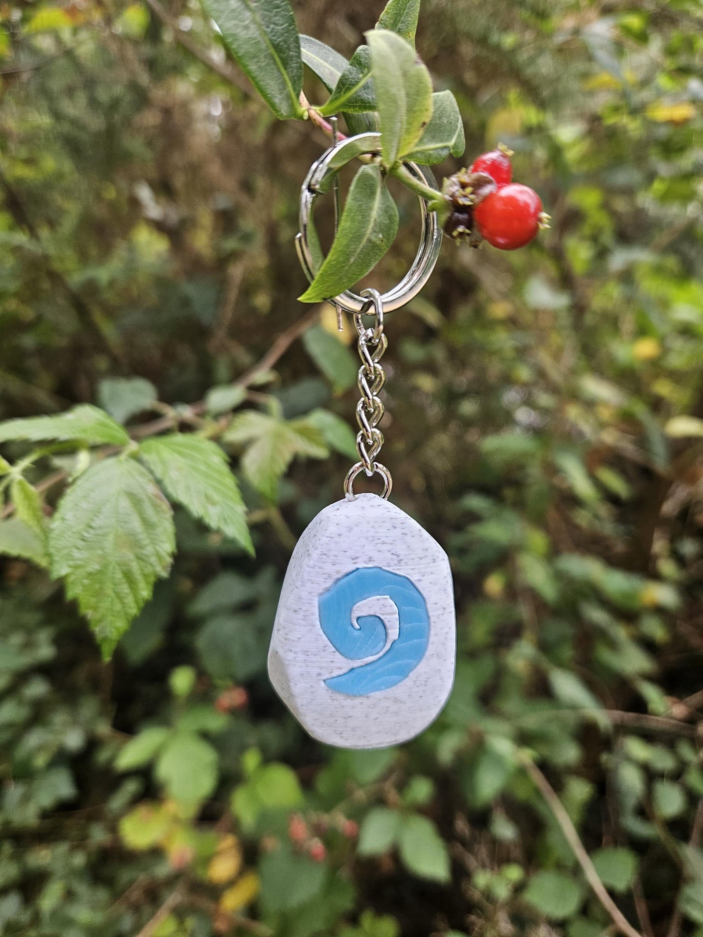 Glowing Hearthstone Keychain | World of Warcraft Inspired Backpack Charm/Keyring